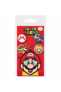 Брелок + набор значков Super Mario (Mario)